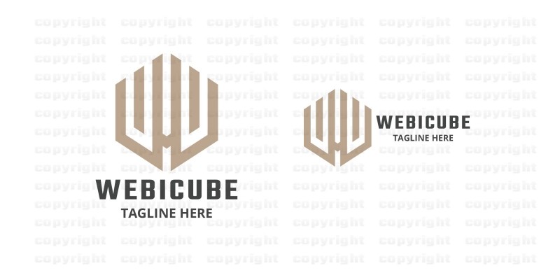 Web Cube Letter W Logo