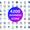 4200 Seo Business Icons