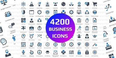 4200 Seo Business Icons