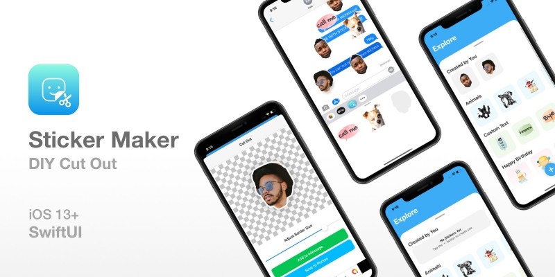 Sticker Maker DIY Cut Out - iOS Source Code