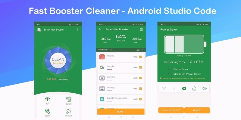 Fast Booster Cleaner - Android Studio Code