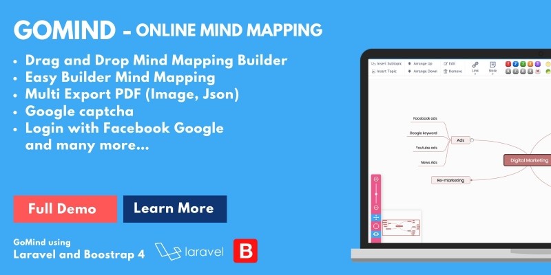 Gomind - Mind Mapping Online PHP