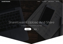 ShareToEarn - Upload Share And Earn PHP Script Screenshot 1
