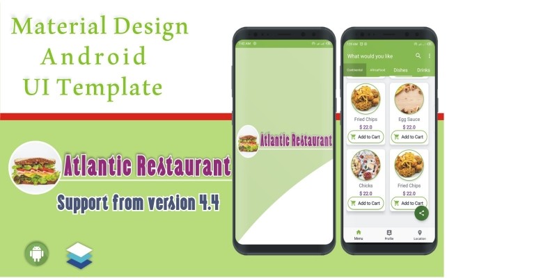 Atlantic Restaurant Android UI Template