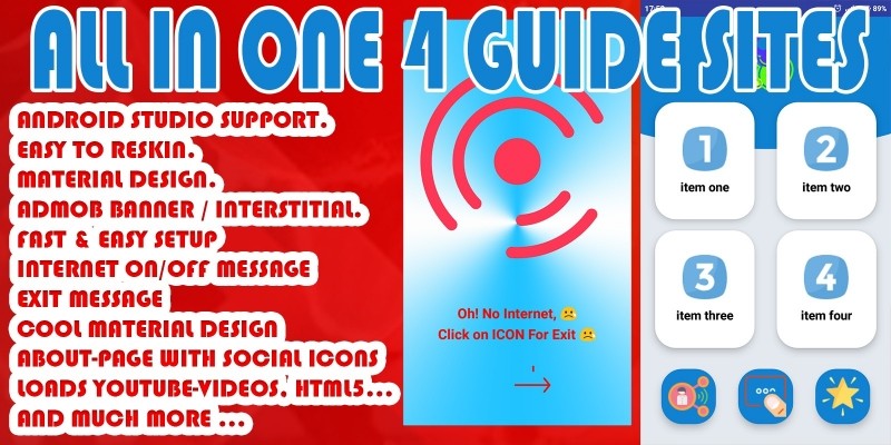 All In One  4 guide Sites - Android Source Code