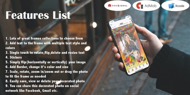 Birthday Photo Frame - iOS App Template