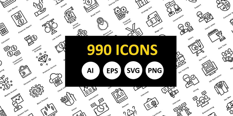 990 Outline Icons