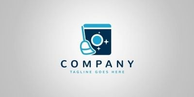 Laundry And Cleaning Logo Template