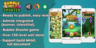 Bubble Shooter Pet - Unity Complete Project 