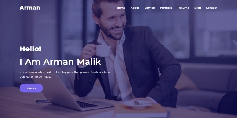 Arman Personal Portfolio Template