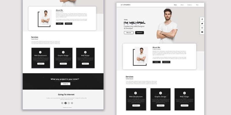 Responsive Personal Portfolio Website Using HTML 