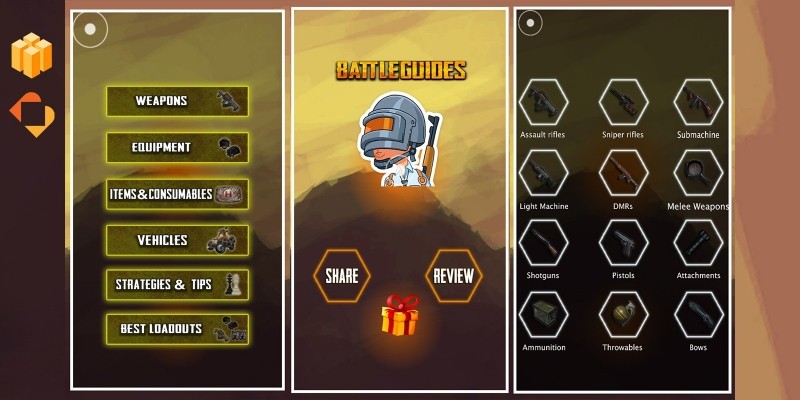 PUBG Game Guide - Buildbox Template