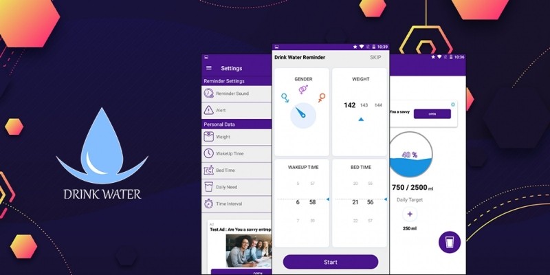Drink Water Reminder Android App Template