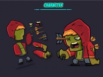 Male Zombie 2D Game Character Sprites 04 Screenshot 2