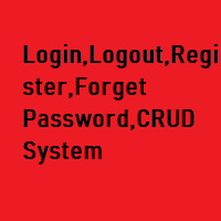 Login Logout Register Forget Password CRUD System 