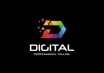 Digital D Letter Colorful Logo Screenshot 2
