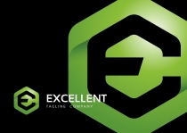 EXCELLENT E Letter Hexagon Logo Screenshot 1