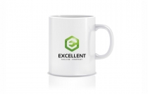 EXCELLENT E Letter Hexagon Logo Screenshot 2