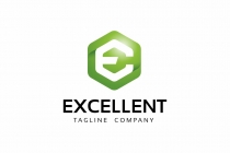 EXCELLENT E Letter Hexagon Logo Screenshot 6