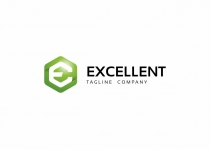 EXCELLENT E Letter Hexagon Logo Screenshot 8
