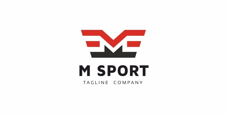 M Letter Wings Logo