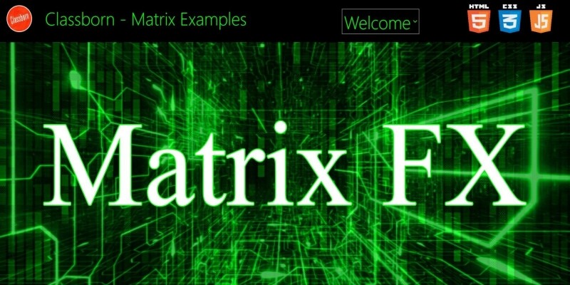 Classborn Javascript Matrix FX Plugin