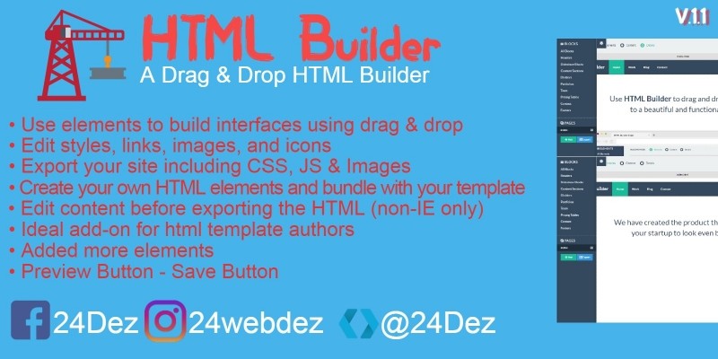 HTML Builder Front-End Version PHP