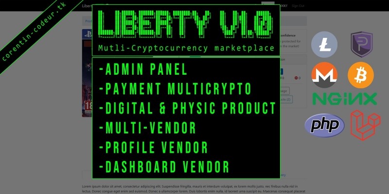 Liberty - Mutli-Vendor Multi Cyptocurrrency