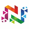 N Letter Colorful Pixel Logo