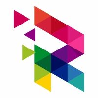 R Colorful Pixel Logo