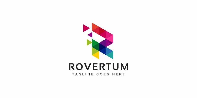 R Colorful Pixel Logo
