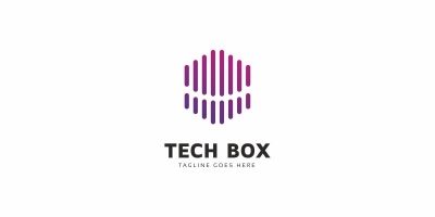 Tech Box Hexagon Logo