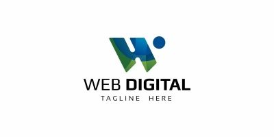 Web Digital W Letter Logo