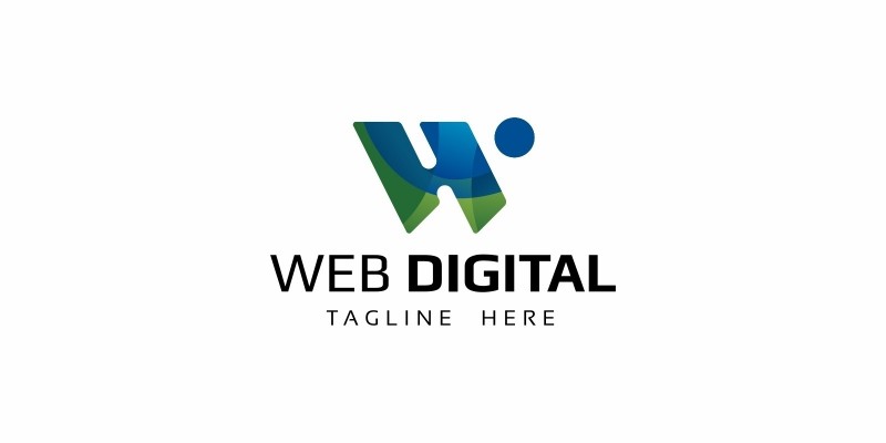 Web Digital W Letter Logo