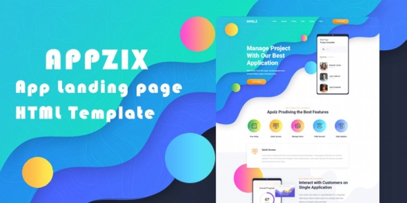 Appziz - App Landing Page HTML Template