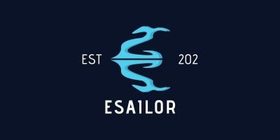 Letter E Anchor Logo