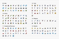 1500 Miscellaneous Color Icons  Screenshot 5