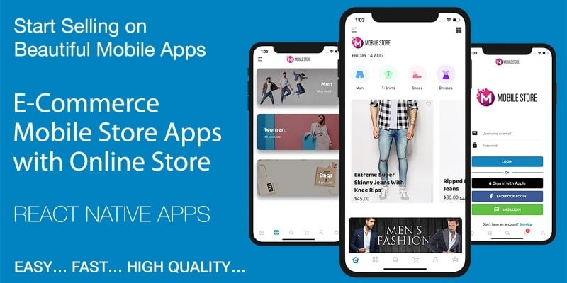 Mobile Store WooCommerce React Template