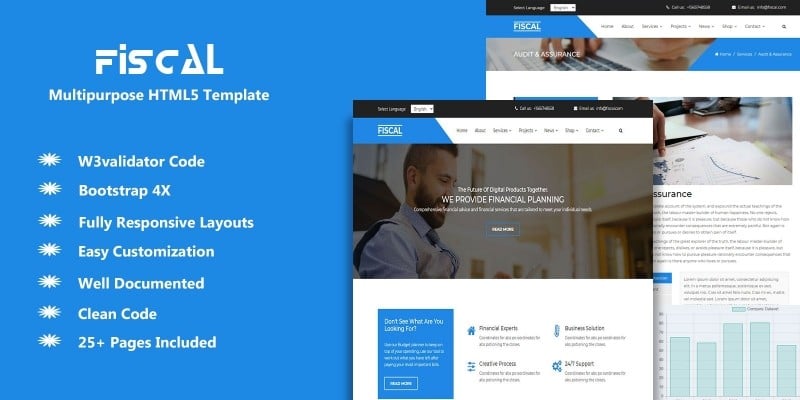 Fiscal Multipurpose Responsive HTML5 Template