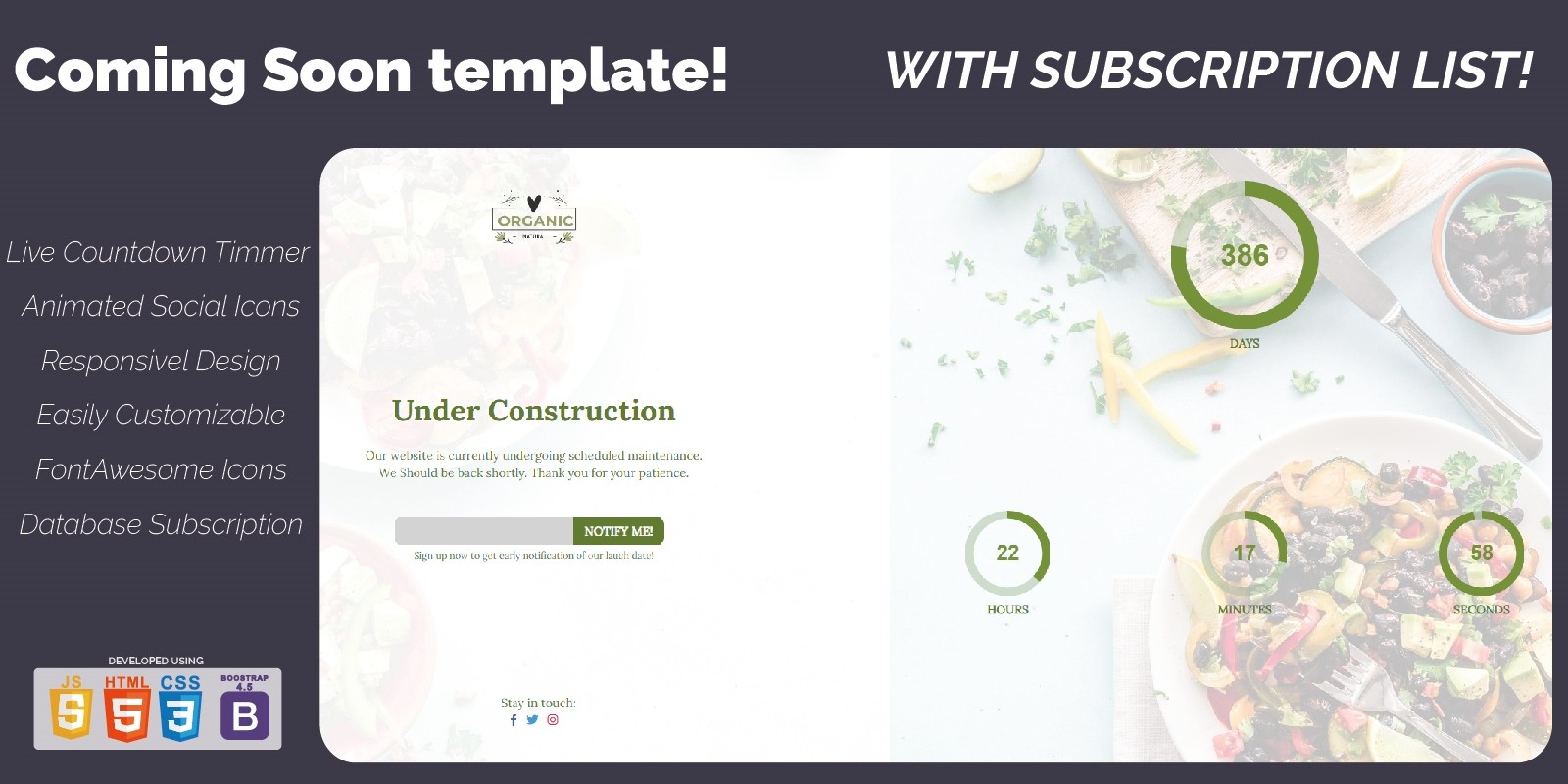 Coming Soon Countdown Template