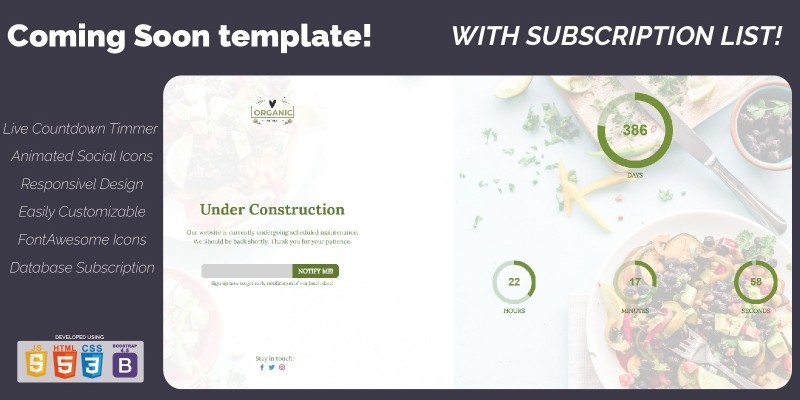 Coming Soon Countdown Template 