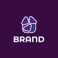 Abstract Purple Gradient Logo