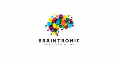 Brain Pixel Box Logo
