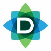 D Letter Leaves Logo