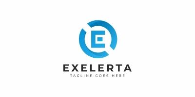 Exelerta E Letter Logo