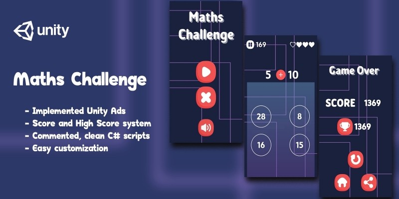 Maths Challenge - Complete Unity Game