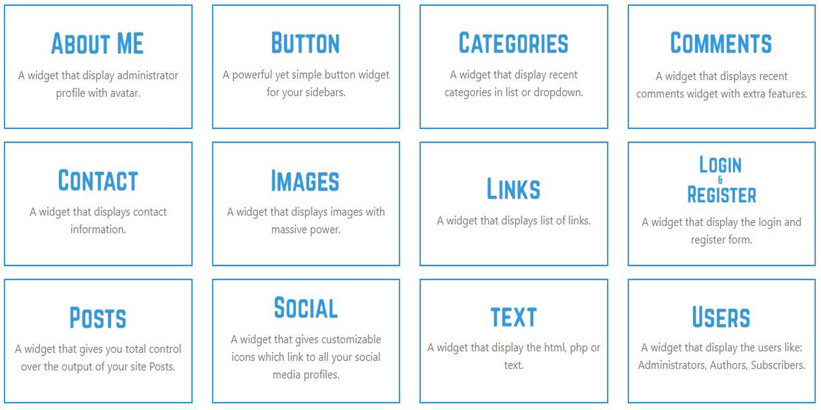 Widget Bundle For WordPress