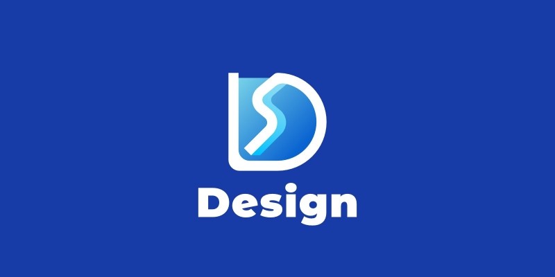 D Gradient Blue Logo