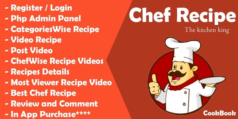Chef Recipes - Android App With Admin Panel