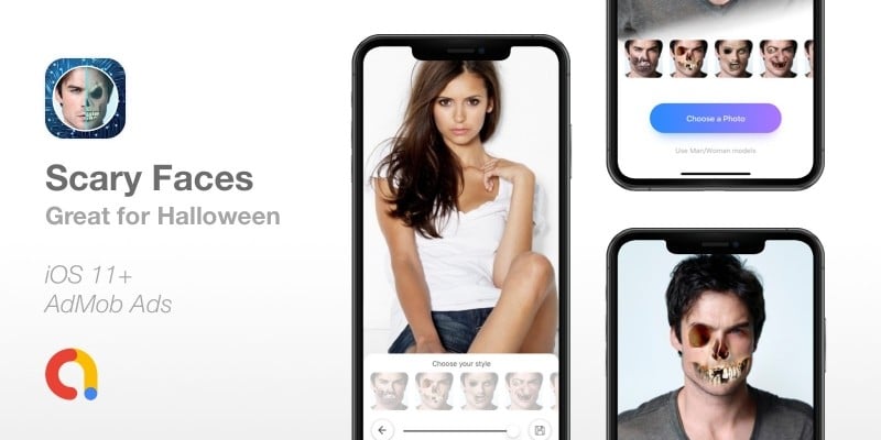 Scary Faces - iOS App Source Code